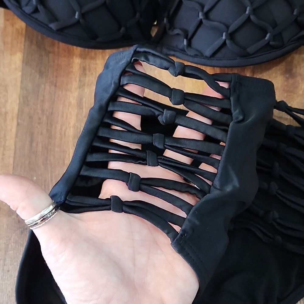 EUC Black Shade&Shore Cage Bikini Set - Picture 3 of 6